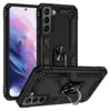 A black phone case with a ring holder is shown from multiple angles against a white background. Produktbild-Vorschau