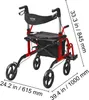 VEVOR 2-in-1 Rollator und Transportstuhl für Senioren, Produktbild-Vorschau 8