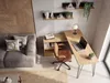 FineBuy Schreibtisch MDF Metall 130cm Eiche Nachbildung L Produktbild-Vorschau 4