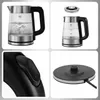 Wasserkocher 2,2L 2000W Kabellos Glas Edelstahl 360 Grad Produktbild-Vorschau 4