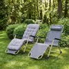 Luverno® Klappbare Gartensessel Sonnenliege mit Kissen bis Produktbild-Vorschau 4