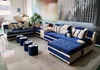 Sofa U-Form Braun Polsterstoff Zum Relaxen im Wohnzimmer Produktbild-Vorschau 2