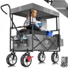 KESSER® Bollerwagen faltbar mit Dach Handwagen Produktbild-Vorschau 1