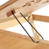 Close-up of the adjustable leg mechanism of a wooden laptop table. Produktbild-Vorschau