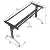 A technical drawing of a table frame with dimensions indicated. Voir les images du produit