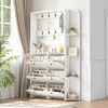 Merax Garderobe mit 6 Klapptüren und Haken,  3-in-1 Produktbild-Vorschau 4