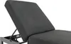 A close-up view of a dark gray chaise lounge cushion with a metal frame visible underneath. Produktbild-Vorschau