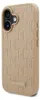 A close-up, angled view of a beige iPhone case with a Karl Lagerfeld logo. Podgląd zdjęcia produktu