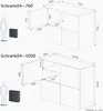 doporro Sideboard Kommode 76 cm in Kerneiche und Weiß Matt Produktbild-Vorschau 8