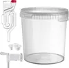 A fermentation bucket with accessories, including a airlock, spigot, and stoppers, displayed on a white background. Anteprima dell’immagine prodotto