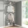 vidaXL Teleskopowy wieszak na ubrania z drążkami i półką Podgląd zdjęcia produktu 5