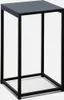 A black metal side table against a white background. Produktbild-Vorschau