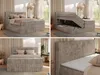 MKS MEBLE Boxspringbett 180x200 Hellbraun Cord, Produktbild-Vorschau 3