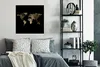 MuchoWow® Poster Weltkarte - Luxus - Gold 75x75 cm - Wand Produktbild-Vorschau 4