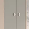 Jugendzimmer Eckschrank in Sandbeige mit grau fühlbare Produktbild-Vorschau 4