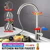 A kitchen faucet with various features highlighted by text overlays and inset images. Anteprima dell’immagine prodotto