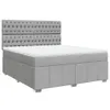 vidaXL Lit boxspring avec matelas gris clair 180x200 cm Voir les images du produit 1