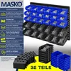 MASKO® Stapelboxen Wandregal 32tlg, Sichtlagerkästen Produktbild-Vorschau 2