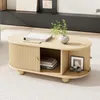 MODFU  Couchtisch，Kaffeetisch，Beistelltisch，Ovaler Produktbild-Vorschau 2