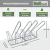 Fahrradständer für 4 Fahrräder 140x40x83 cm Stahl Produktbild-Vorschau 3