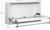 Schrankbett 90 x 200 Horizontal HB-90 Weiß Matt SLEEPBOX Produktbild-Vorschau 3