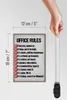 Holzschild Spruch 12x18cm Office rules it buzzes ignore it Produktbild-Vorschau 6