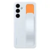 A white Samsung phone case with an orange accent and a white grip. Produktbild-Vorschau