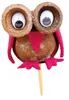 A craft owl made from natural materials and felt, mounted on a stick. Anteprima dell’immagine prodotto
