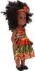 14 Zoll schwarze Puppe mit Haarband süßes Kleid Afro Hair Produktbild-Vorschau 1