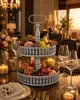 Etagere 2-stöckig Metall Grau Servierständer Cupcake Obst Produktbild-Vorschau 10