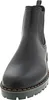 A black chelsea boot with a thick sole is shown from a side angle against a white background. Produktbild-Vorschau