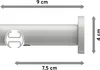 Interdeco Innenlaufstange / Gardinenstange mit Innenlauf Produktbild-Vorschau 2