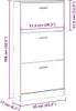 vidaXL Szafka na buty czarna 59x17x108 cm Materiał Podgląd zdjęcia produktu 7
