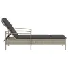 vidaXL Sonnenliege mit Auflage Hellgrau 63x200x81 cm Poly Produktbild-Vorschau 5