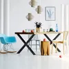 ECD Germany 2x nogi stołu X-Design, 60x72 cm, czarne, stal Podgląd zdjęcia produktu 7