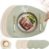 6er Set Tischset aus Kunstleder,Platzsets abwaschbar und Produktbild-Vorschau 1