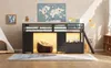 Hoogslaper 90 x 200 cm met 7 stoffen lades, een boekenkast, Productafbeelding-voorbeeld 16