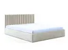 GUTTO Polsterbett 200x200 Metall-Lattenrost Beige Velour Produktbild-Vorschau 2