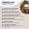 CASARIA® Höhenverstellbarer Schreibtisch elektrisch 140 x Produktbild-Vorschau 9