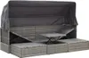 vidaXL Île solaire de jardin avec toit Poly rotin tons gris Voir les images du produit 2