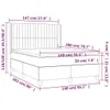 The Living Store Boxspringbett mit Matratze & LED Blau Produktbild-Vorschau 9