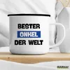 Huuraa Emaille Tasse Bester Onkel der Welt 300ml Vintage Produktbild-Vorschau 3