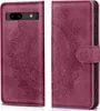 Google Pixel 8A Lederhülle Weinrot Flip Wallet Case Produktbild-Vorschau 8