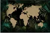 MuchoWow® Poster Weltkarte - Schwarz - Pflanzen 120x80 cm - Produktbild-Vorschau 1