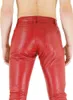 RICANO Rote Slim Fit Lamm Lederjeans Herren Lederhose rot, Produktbild-Vorschau 2