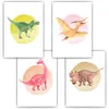 Dinosaurier Bilder 4er Set DIN A4 Kinderzimmer Dino Poster Produktbild-Vorschau 2