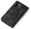 A black flip case for an iPhone is shown against a white background. Produktbild-Vorschau