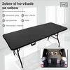 IvoQ Skladací stôl – 180 cm – ratanový vzhľad – čierny – Náhľad obrázku produktu 5