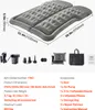 An inflatable mattress with its accessories and dimensions laid out. Náhled obrázku produktu