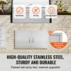SucceBuy 863x482mm Double BBQ Zugang Tür, Edelstahl Flush Produktbild-Vorschau 3